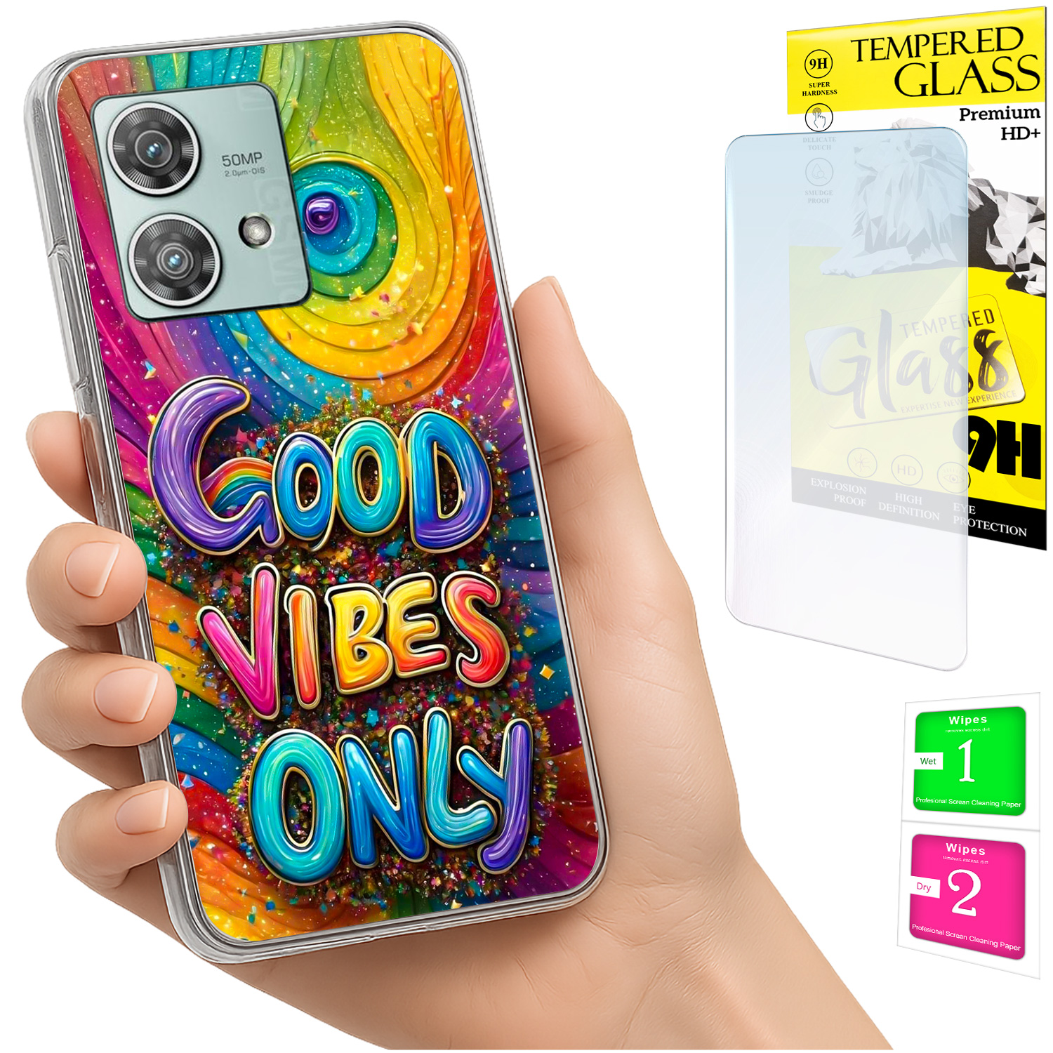 Schutzhülle Für Motorola Edge 40 Neo Fotohülle Mit Rückseite Und 9h-glas