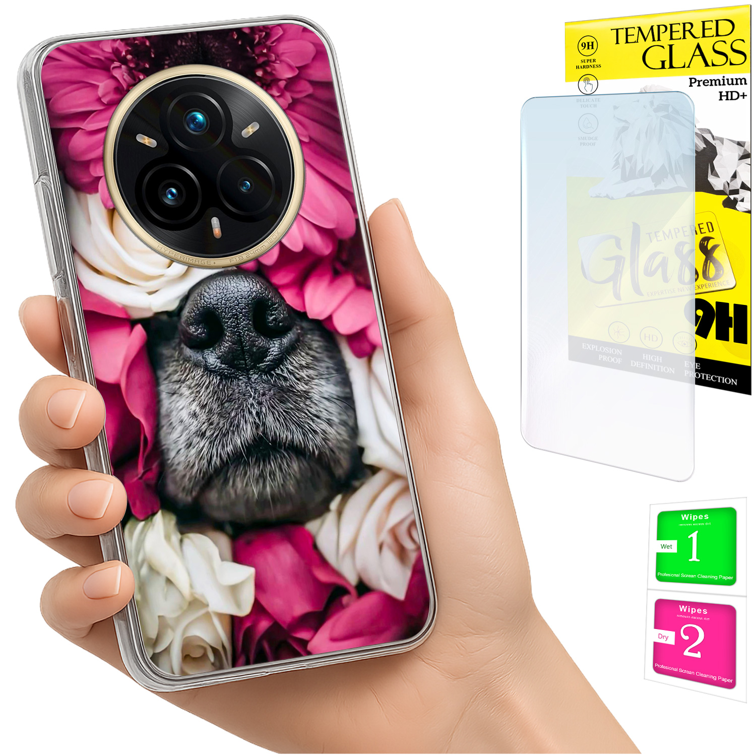 Schutzhülle Für Realme 14 Pro+ 5g / 14 Pro Plus 5g Mit Foto-rückseite Und Glas