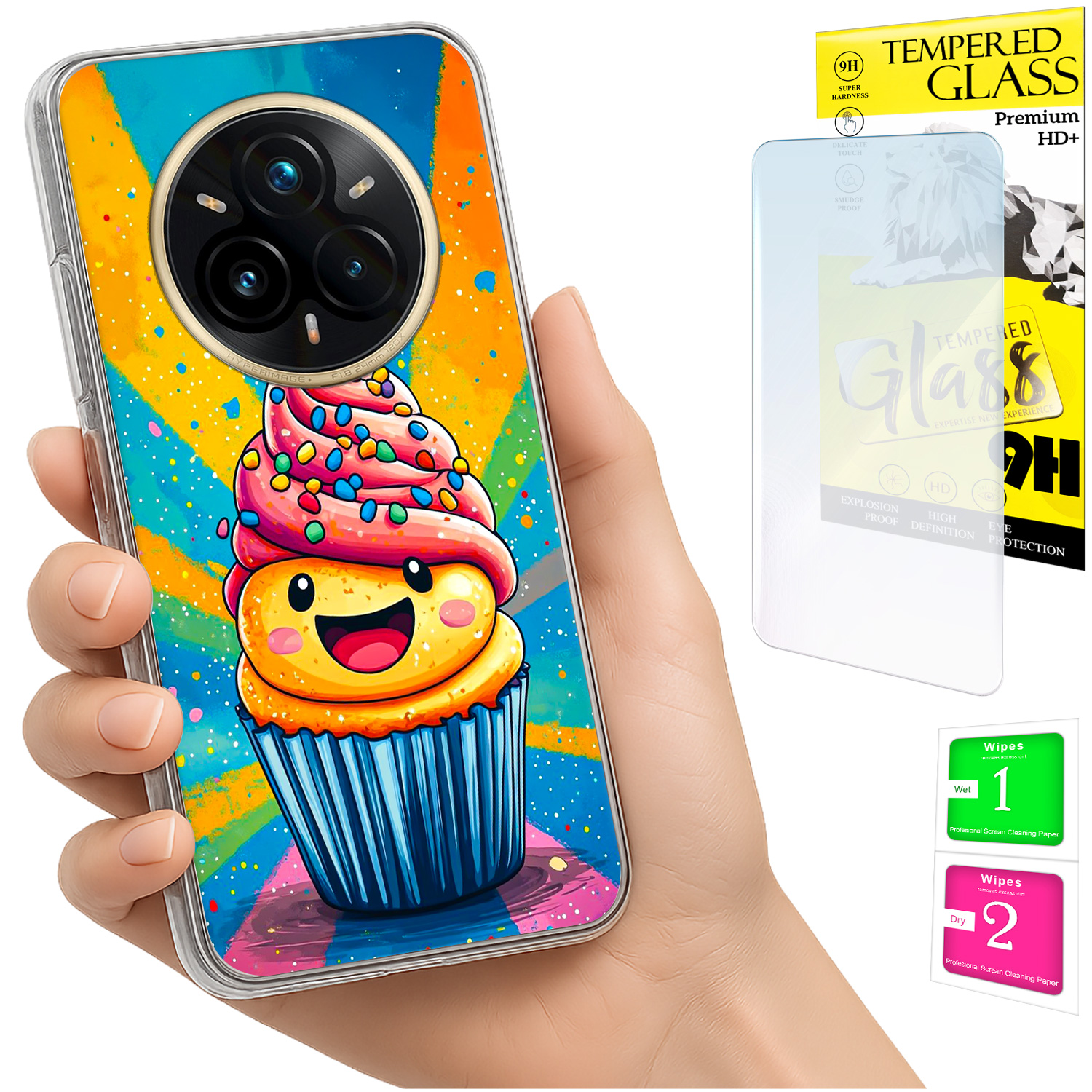 Schutzhülle Für Realme 14 Pro+ 5g / 14 Pro Plus 5g (foto-rückseite Aus Glas)