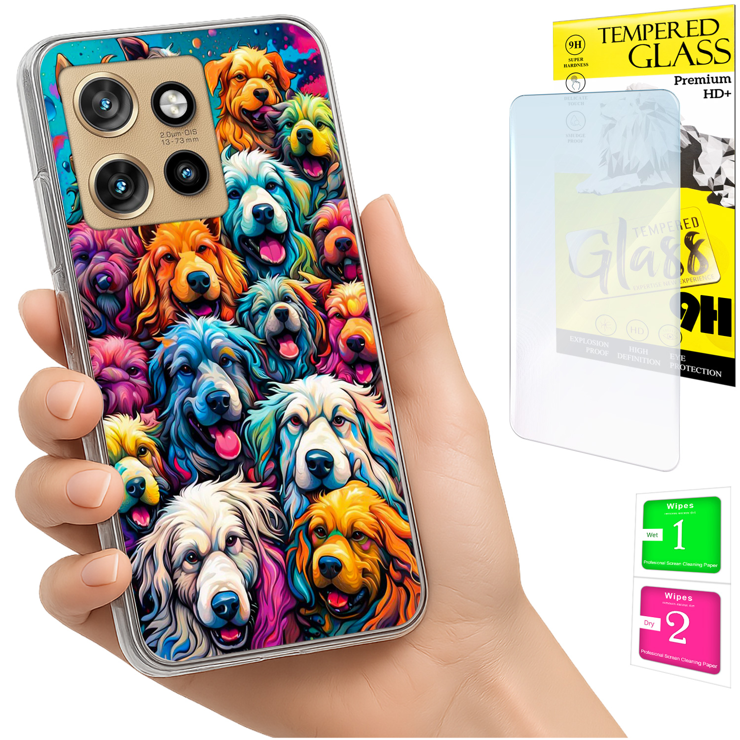 Schutzhülle Für Motorola Edge 50 Neo Fotohülle Mit Rückseite Aus Psy + 9h-glas
