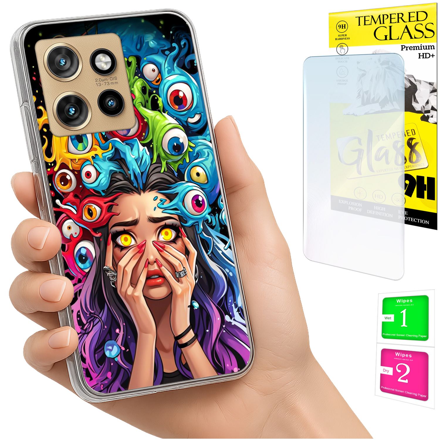 Schutzhülle Für Motorola Edge 50 Neo Mit Foto-rückseite Und 9h-glas