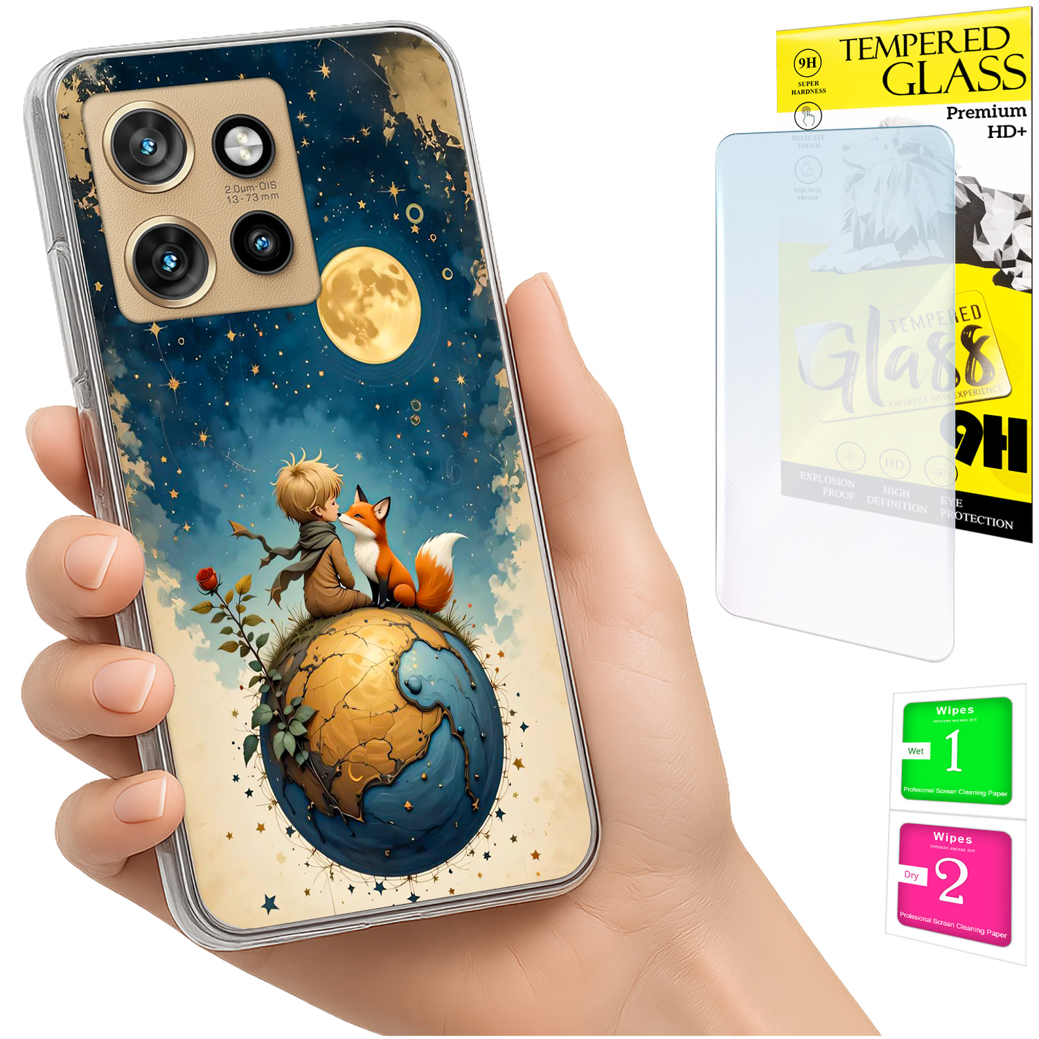 Schutzhülle Für Motorola Edge 50 Neo: Foto-rückseite Mit Lisek-glas + 9h-glas