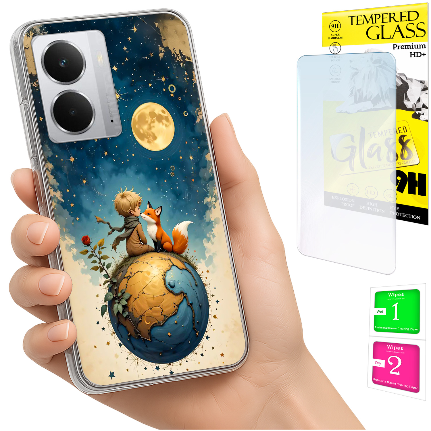 Schutzhülle Für Realme 14 5g / 14t 5g: Foto-rückseite Aus Lisek-glas + 9h-glas