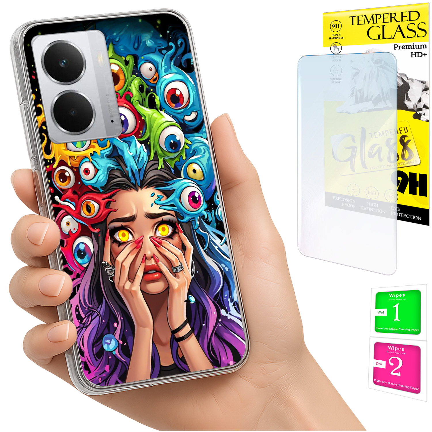 Schutzhülle Für Realme 14 5g / 14t 5g Mit Foto-rückseite, Inklusive 9h-glas
