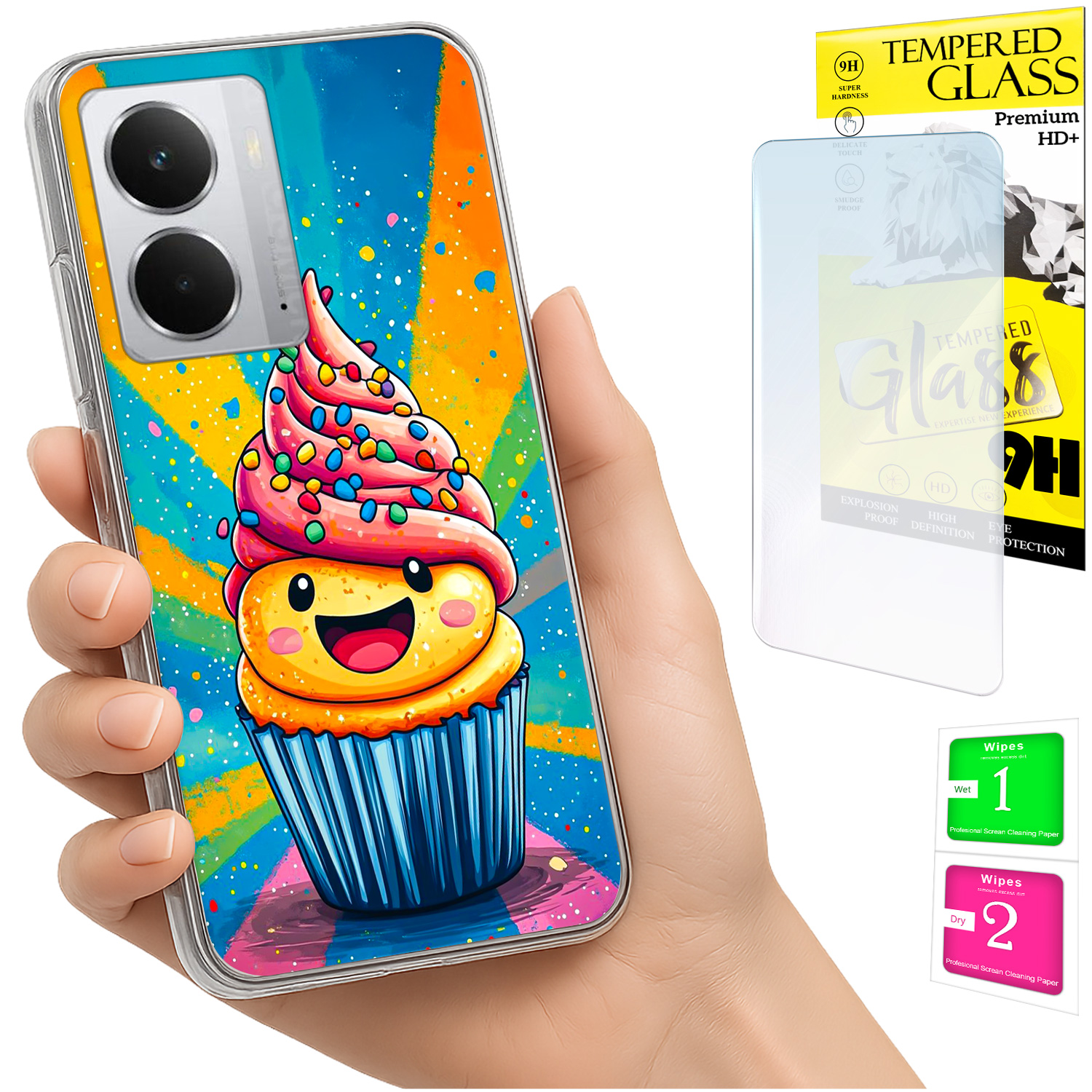 Schutzhülle Für Realme 14 5g / 14t 5g Mit Fotorückseite Und 9h-glas