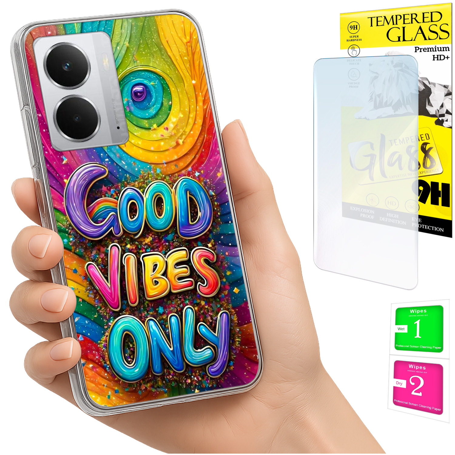 Schutzhülle Für Realme 14 5g / 14t 5g Fotohülle Mit Rückseite, Vibes-technologie Und 9h-glas