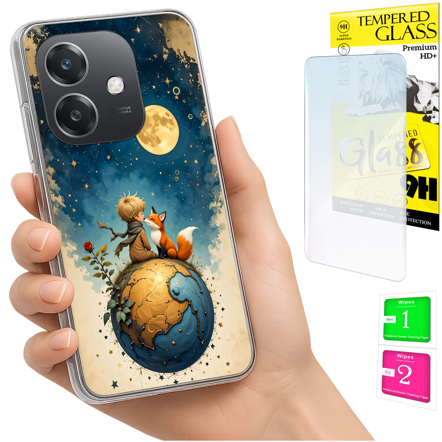 Schutzhülle Für Oppo A40 / A40m / A60 5g: Foto-rückseite Mit Lisek-glas