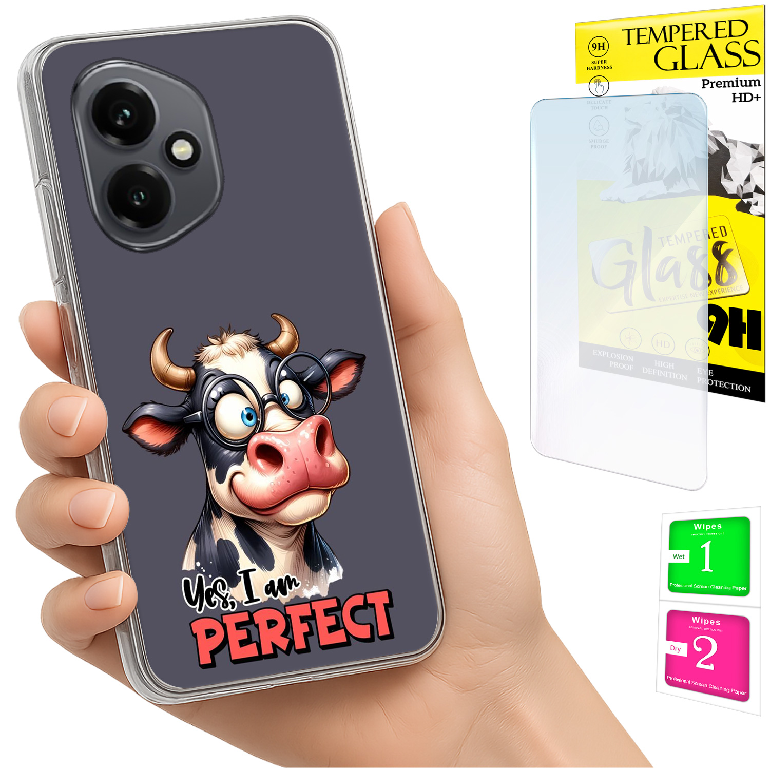 Schutzhülle Für Honor X7d / 400 Smart Photo Case Rückseite Elefant + 9h Glas