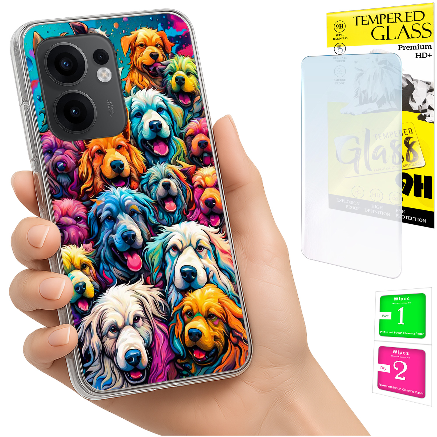 Schutzhülle Für Oppo Reno 13f 5g / 13 Fs 5g Foto-rückseite Mit Psy + 9h-glas