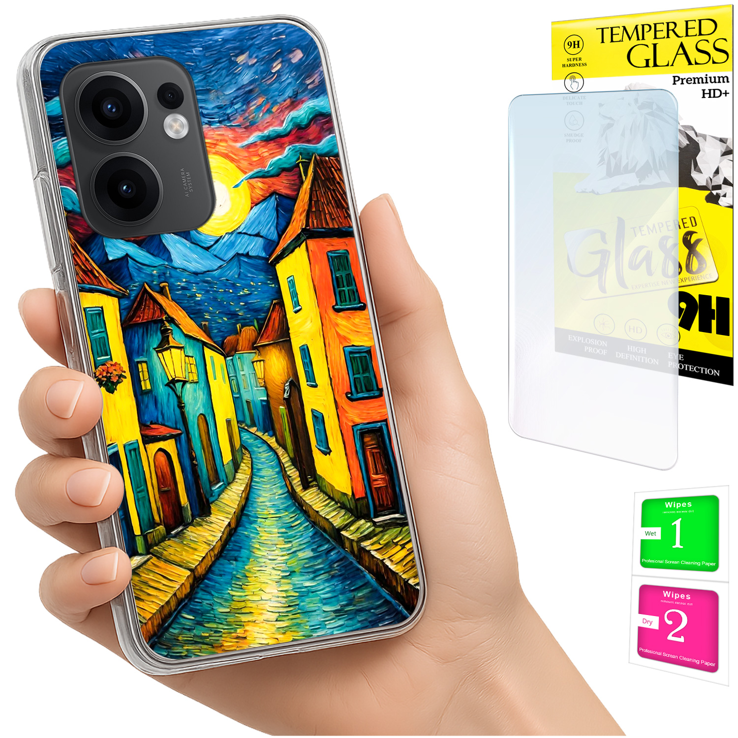Schutzhülle Für Oppo Reno 13f 5g / 13 Fs 5g Mit Foto-rückseite Und 9h-glas