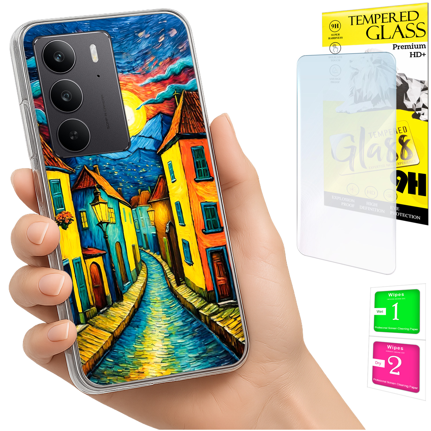Schutzhülle Für Realme C75 / 14x 5g Mit Foto-rückseite Und 9h-glas