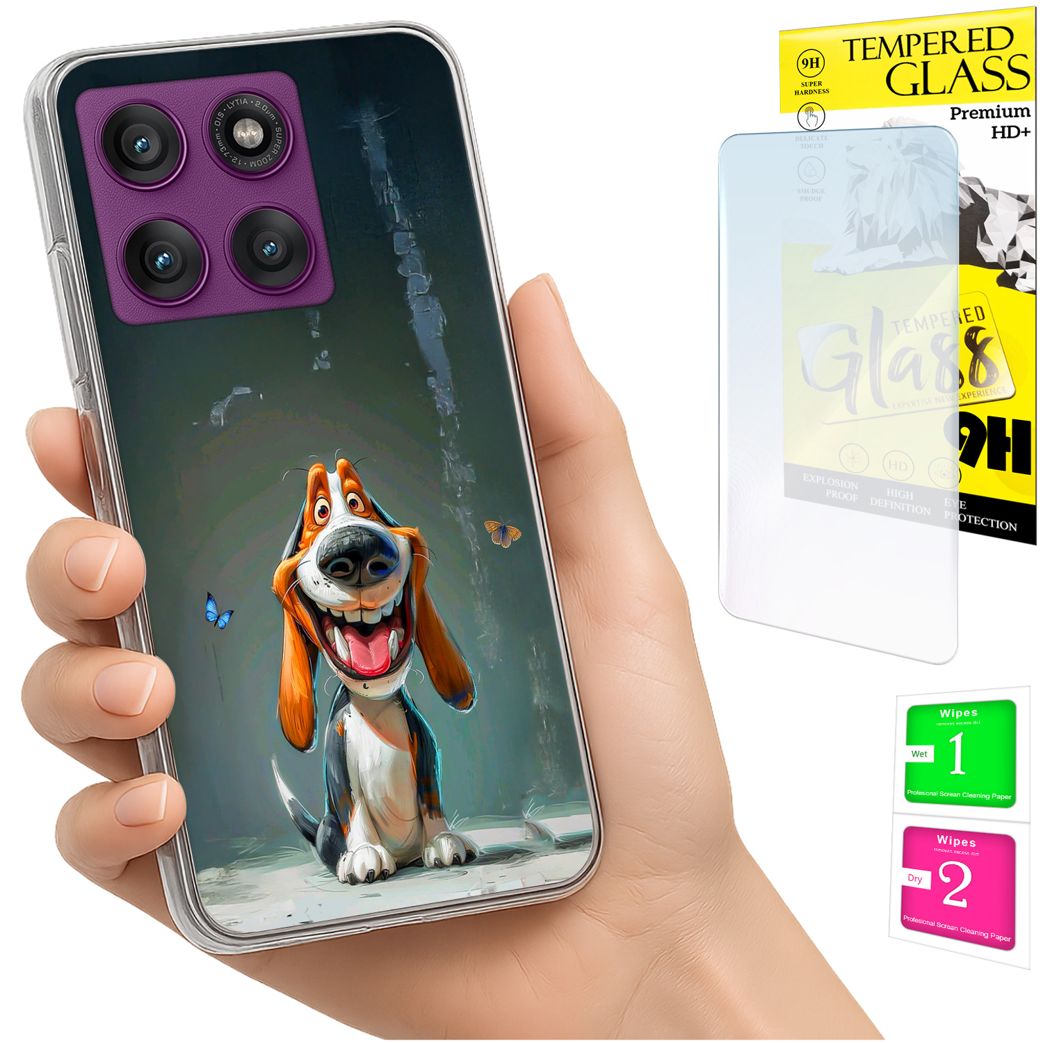 Schutzhülle Für Motorola Edge 60 Pro Mit Foto-motiv Und 9h-glas