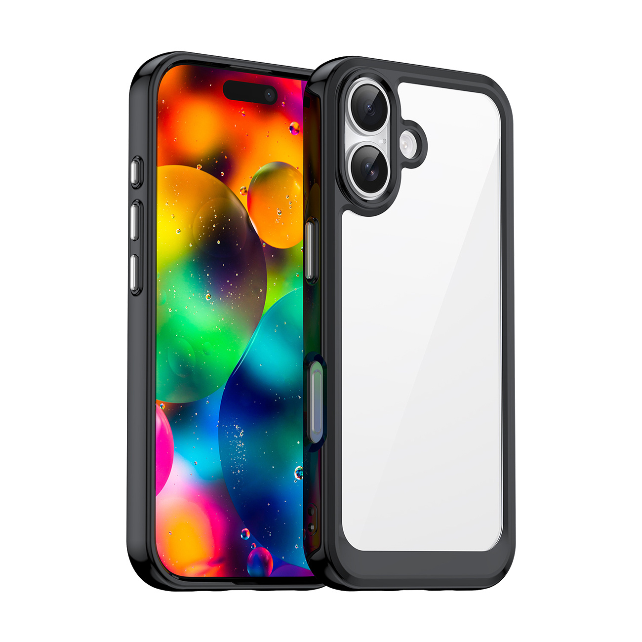 Iphone 17 Weltraum-schutzhülle – Schwarz Transparent