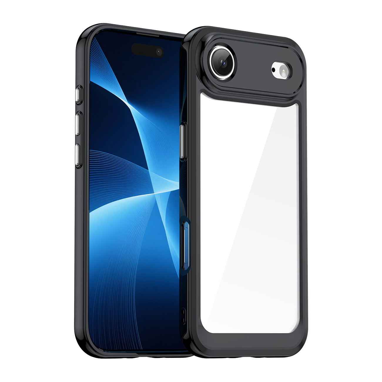Iphone 17 Air Weltraum-schutzhülle – Schwarz Transparent