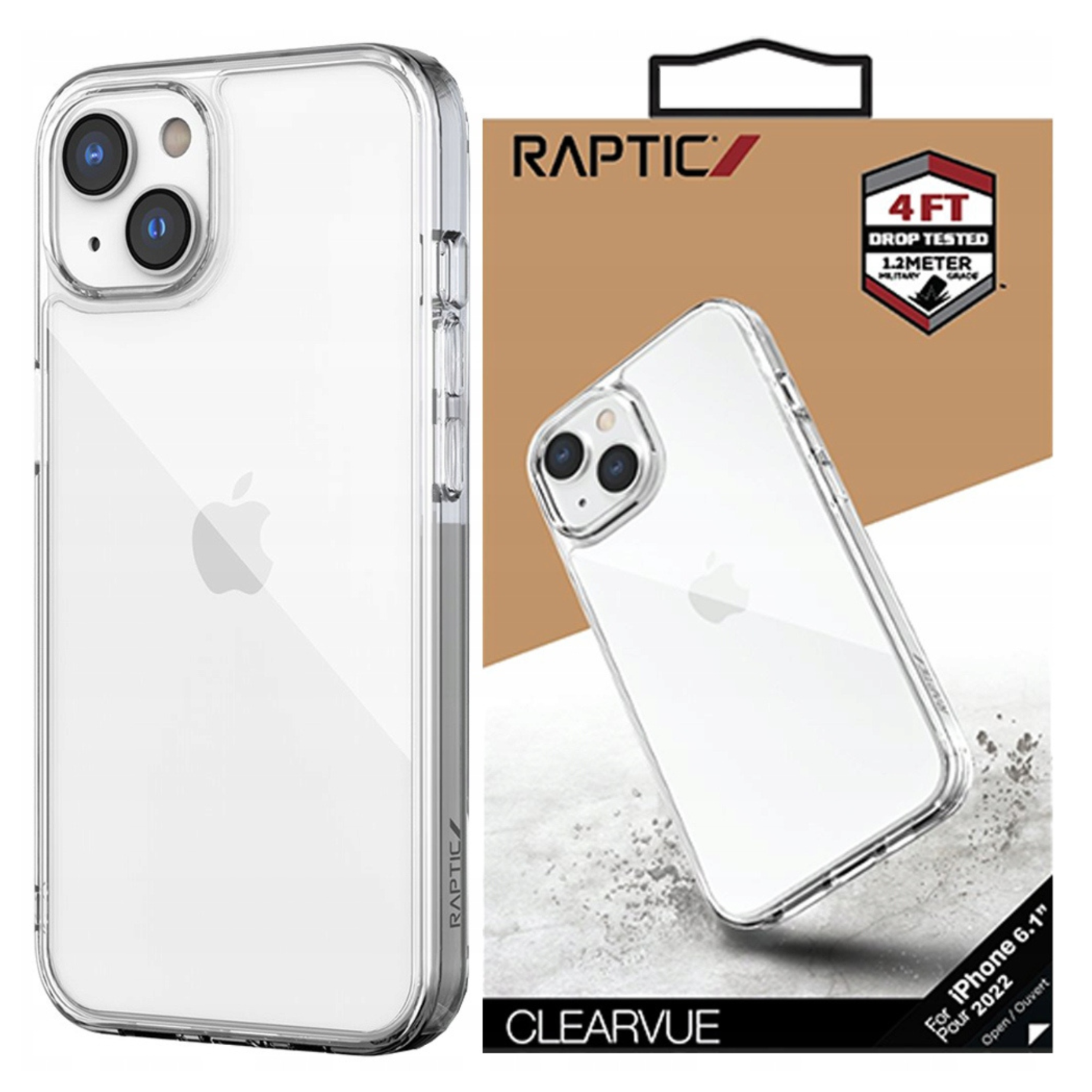 Raptic X-doria Clearvue Hülle Iphone 14 Plus Transparente Rückseite