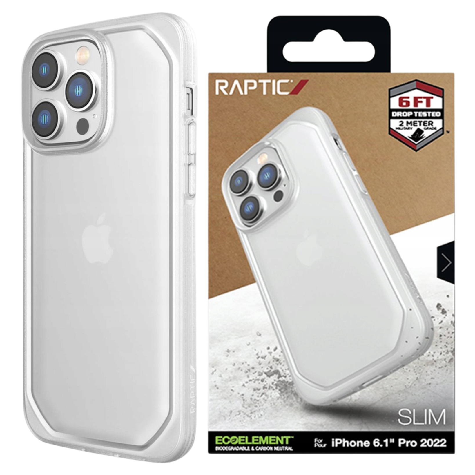 Raptic X-doria Slim Case Iphone 14 Pro Max Rückseite Transparent