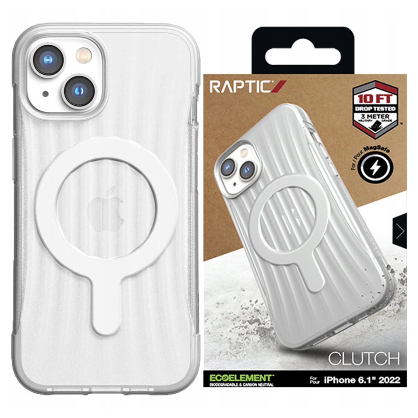 Raptic X-doria Clutch Built Case Iphone 14 Plus Mit Magsafe-rückseite, Transparent