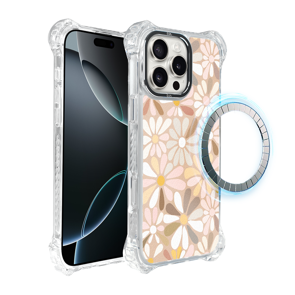 Hülle Für Iphone 16 Pro Max Ibizu Dropguard Ultra Mit Magsafe, Boho, Vintage-blumen