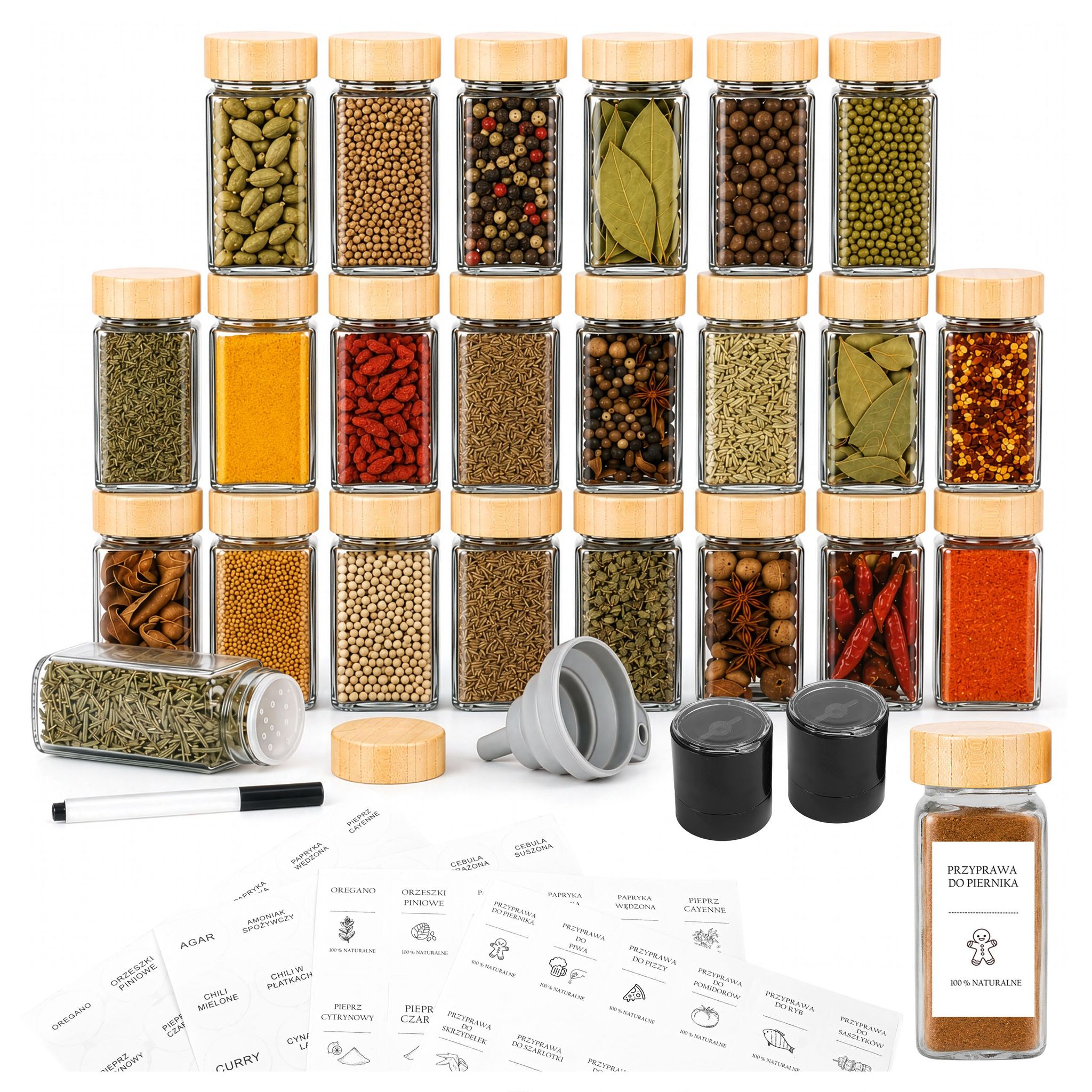 Salsa-gewürzgläser, 24 Stück