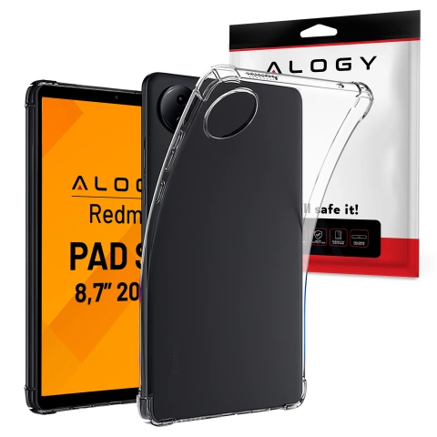 Schutzhülle Für Redmi Pad Se 8,7": Transparent, Schützend, Hybrid, Verstärkte Ecken, Schlank Und Leicht, Alogy Flexishield™ Stoßfest