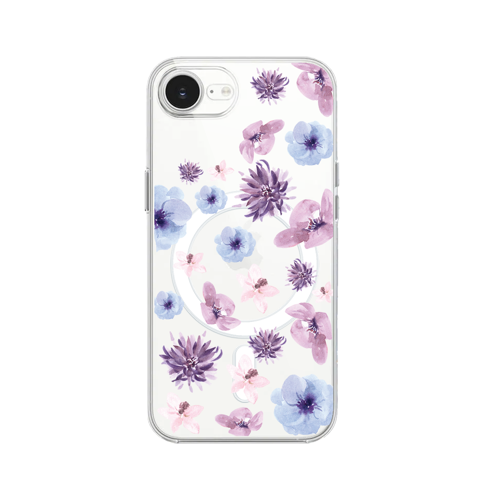 Iphone 16e Hülle, Aquarellblumen, Transparent