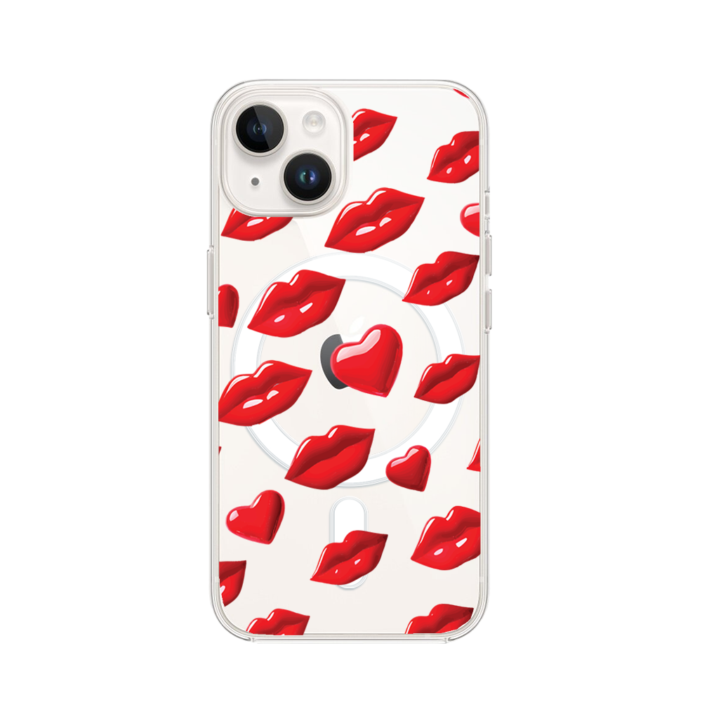 Iphone 13 Mini Hülle Mit Magsafe, Valentinstag-lippen-design, Transparent