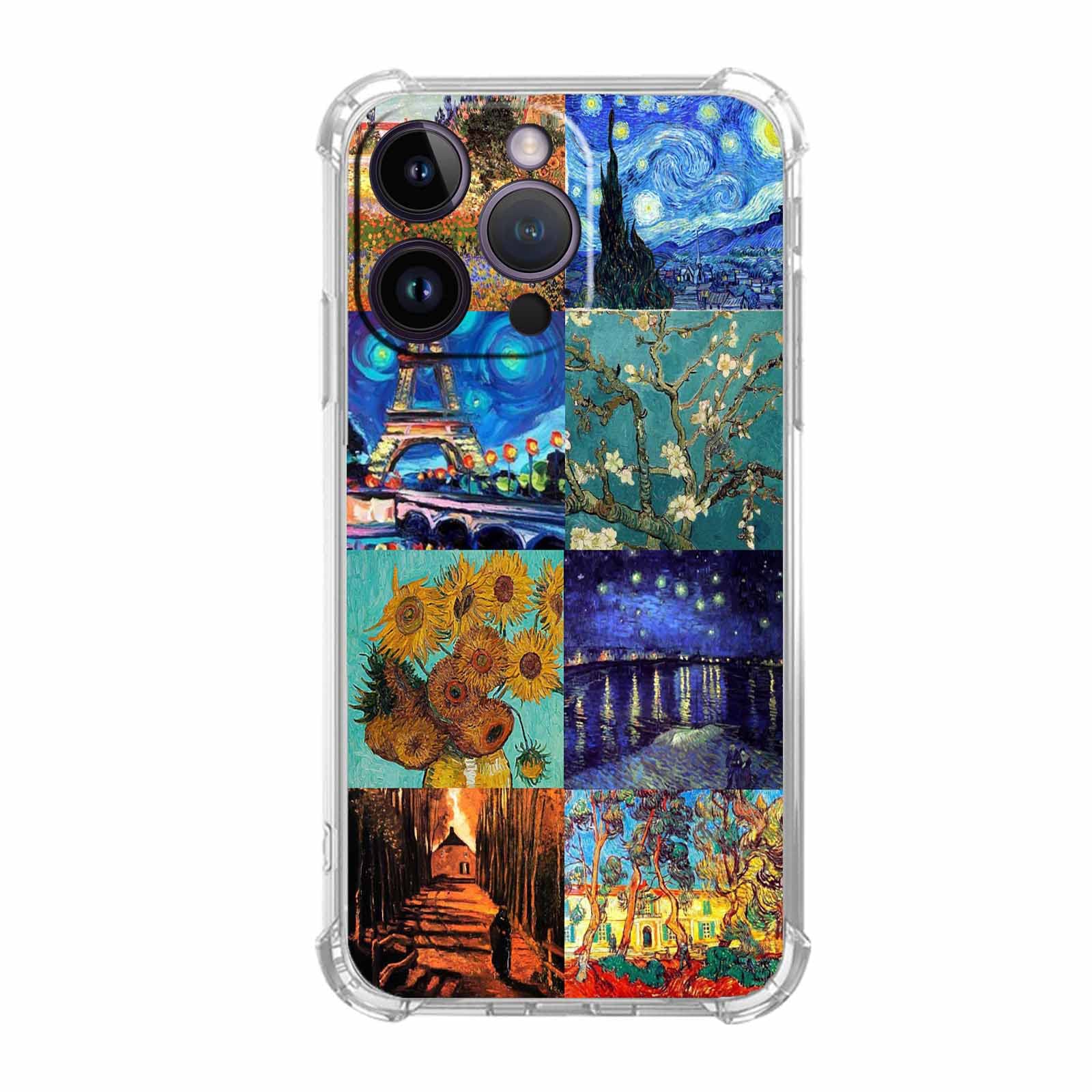 Van Gogh Iphone 14 Pro Hülle - Transparente Tpu-rückseite Mit Gemäldemotiv
