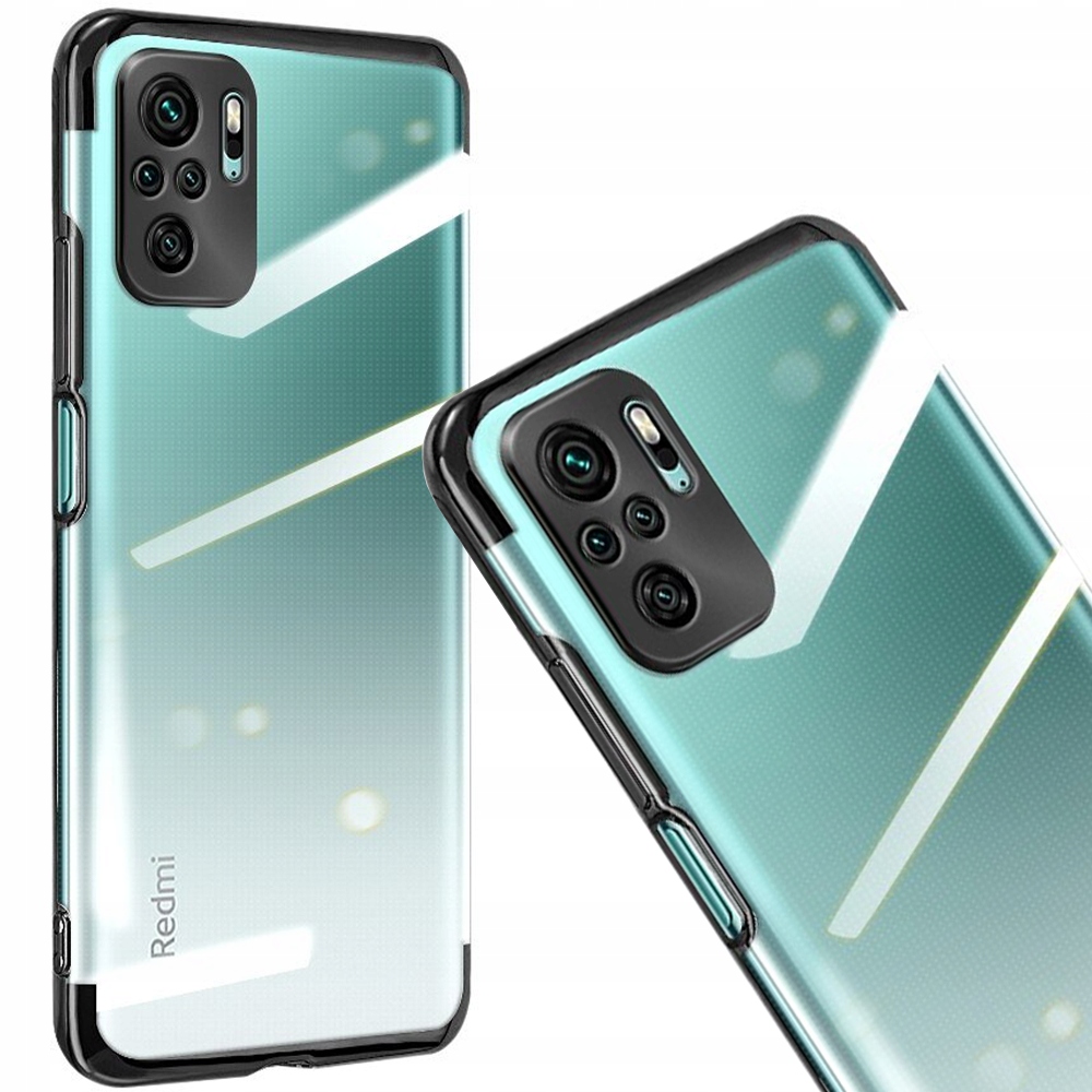 Transparente Gel-schutzhülle Mit Metallrahmen Für Xiaomi Redmi Note 10 5g / Poco M3 Pro, Schwarz