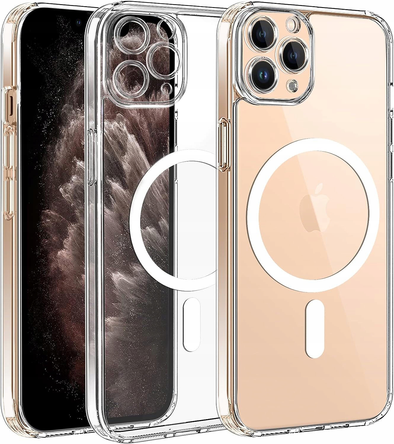 Magnetische Hülle Mit Magsafe-funktion Für Iphone 11 Pro, Stoßfeste Schutzhülle + Glas