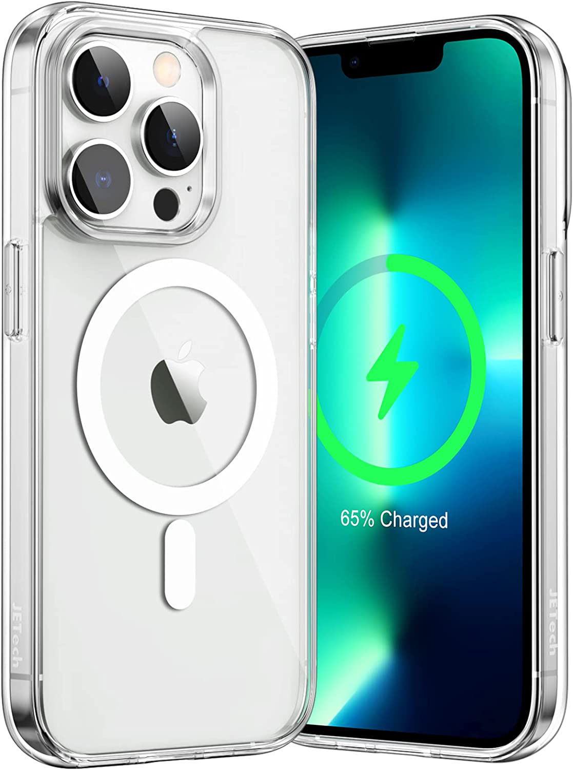 Magnetische Hülle Für Iphone 13 Pro Max, Transparente Hülle + Glas
