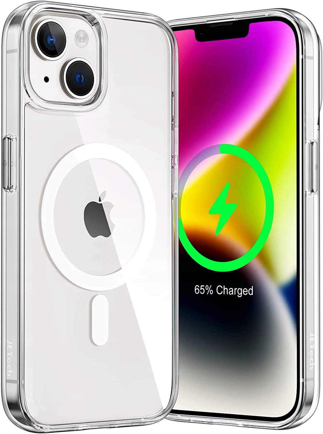 Magnetische Hülle Für Iphone 13/14, Transparente Hülle + Glas
