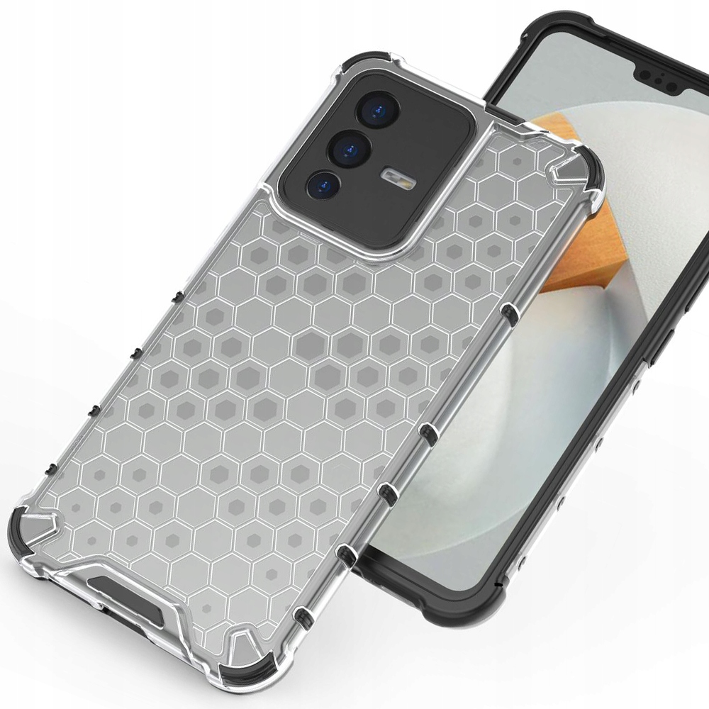Transparente Schutzhülle Mit Wabenmuster Und Gelrahmen Für Das Vivo V23 5g