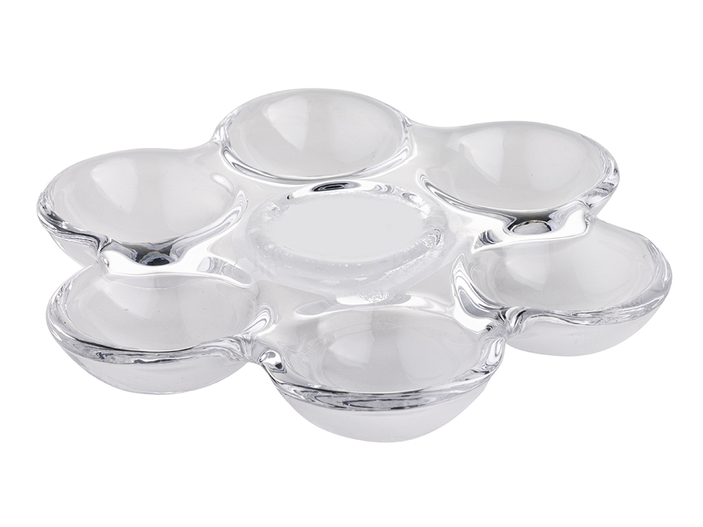 Eierplatte Aus Glas, 17,4 Cm
