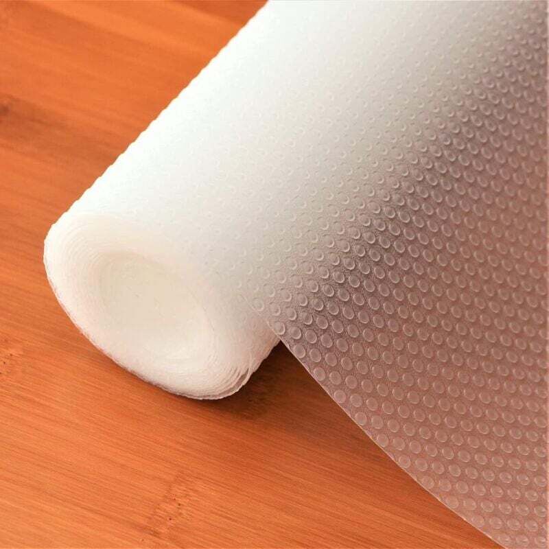 30 X 300 Cm Eva-küchenregaleinlage, Rutschfest, Selbstklebend, Wasserdicht, Abwaschbar, Für Schränke, Regale, Spinde, Als Antirutschmatte Und Spülbeckenschutz Für Zuhause Und Büro (transparent/gepunkt