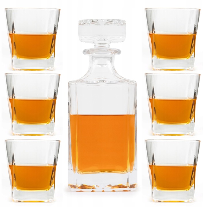 Karaffe + 6 Gläser Für Whisky – Whisky-geschenkidee Für Alkoholische Getränke, Feiertage Und Geburtstage