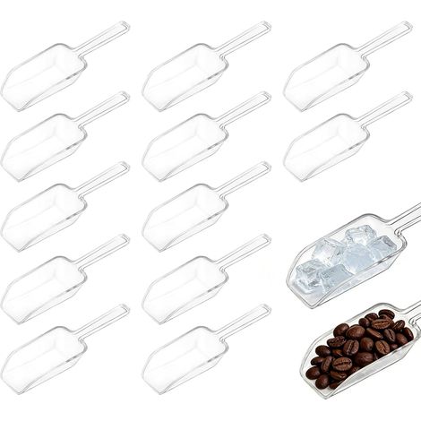 12 Kleine, Transparente Messlöffel, Mehllöffel, Lebensmittellöffel, Eislöffel, Vielseitig Einsetzbar Für Kaffeebohnen, Pulver Und Getreide, Mini-messlöffel Aus Robustem, Durchsichtigem Kunststoff, Lei