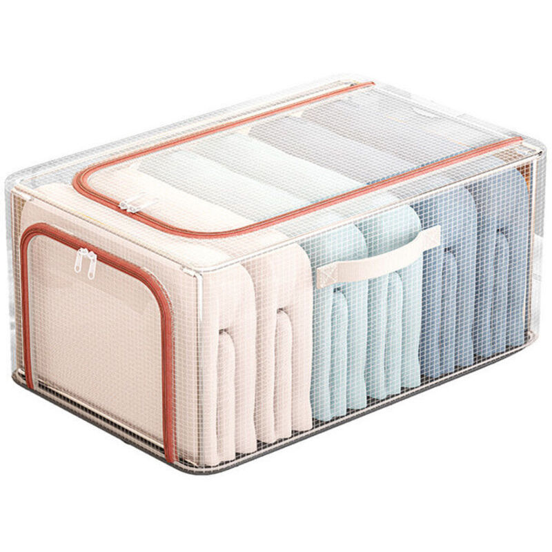 Großer Kleiderschrank Mit Eingenähten Taschen, Pvc-kleiderschrank, Mehrlagige, Faltbare Aufbewahrungsbox
