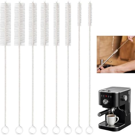 Set Mit 8 Nylon-strohhalmbürsten (21 Cm) Mit Edelstahlgriffen, Reinigungsbürste Für Strohhalme, Flaschen, Milchröhrchen, Reagenzgläser, Teekannen, Trinkhalme