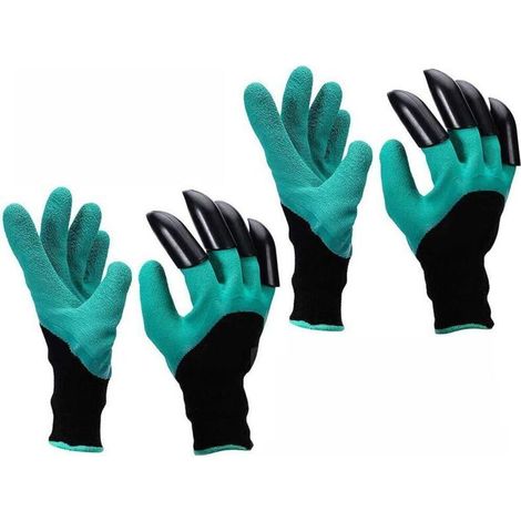 Paar Dornenfreie Gartenhandschuhe Für Das Pflanzen Von Kakteen, Rosen Und Baumschularbeiten Mit Verstärkten Krallen