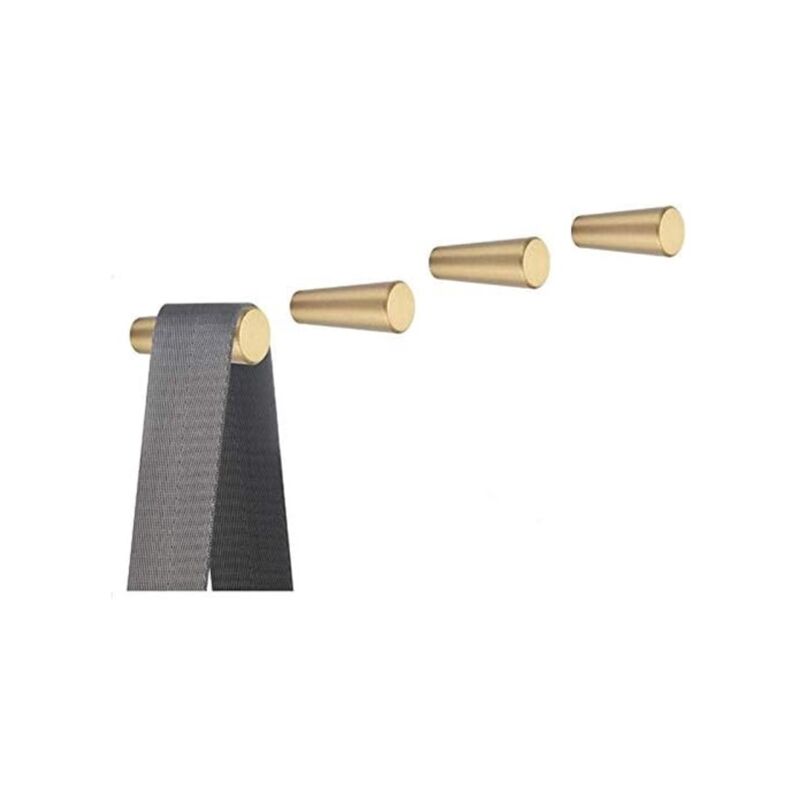 4er-pack, Wandhaken Aus Gebürstetem Messing, 40 Mm X 15 Mm, Vergoldete Handtuchhaken Für Das Badezimmer, Bademantelhaken, Kleiderhaken