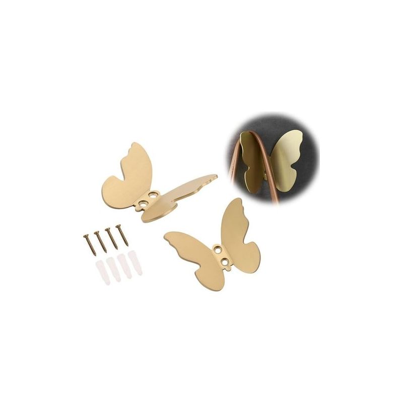 Dekorative Wandhaken, Kleine Moderne Haken Aus Vergoldetem Messing, Schmetterlings-handtuchhaken, Kleiderhaken, Huthaken, Bademantelhaken Für Eingangsbereich, Schlafzimmer Usw.
