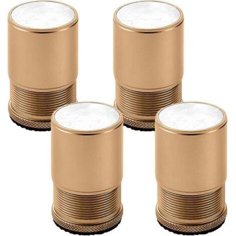 Set Mit 4 Verstellbaren Metall-möbelfüßen, Xu, Füße Für Stuhl, Tisch, Sofa, Schrank, Badezimmerschrank, Gold, Höhe 4,7 Cm-8 Cm, Durchmesser 40 Mm -