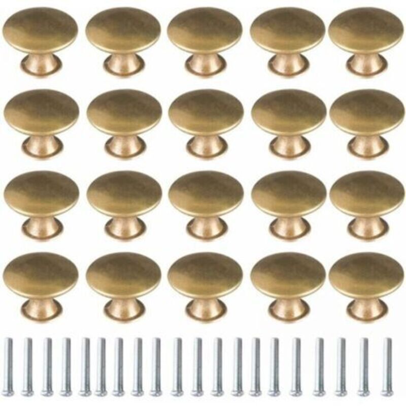 20 Vintage-schrankknöpfe Aus Messing, Schubladengriffe, Möbelgriffe, Vintage-möbelgriffe, Schubladengriffe, Kleiderschrankgriffe, Küchenschrankgriffe, Fliti