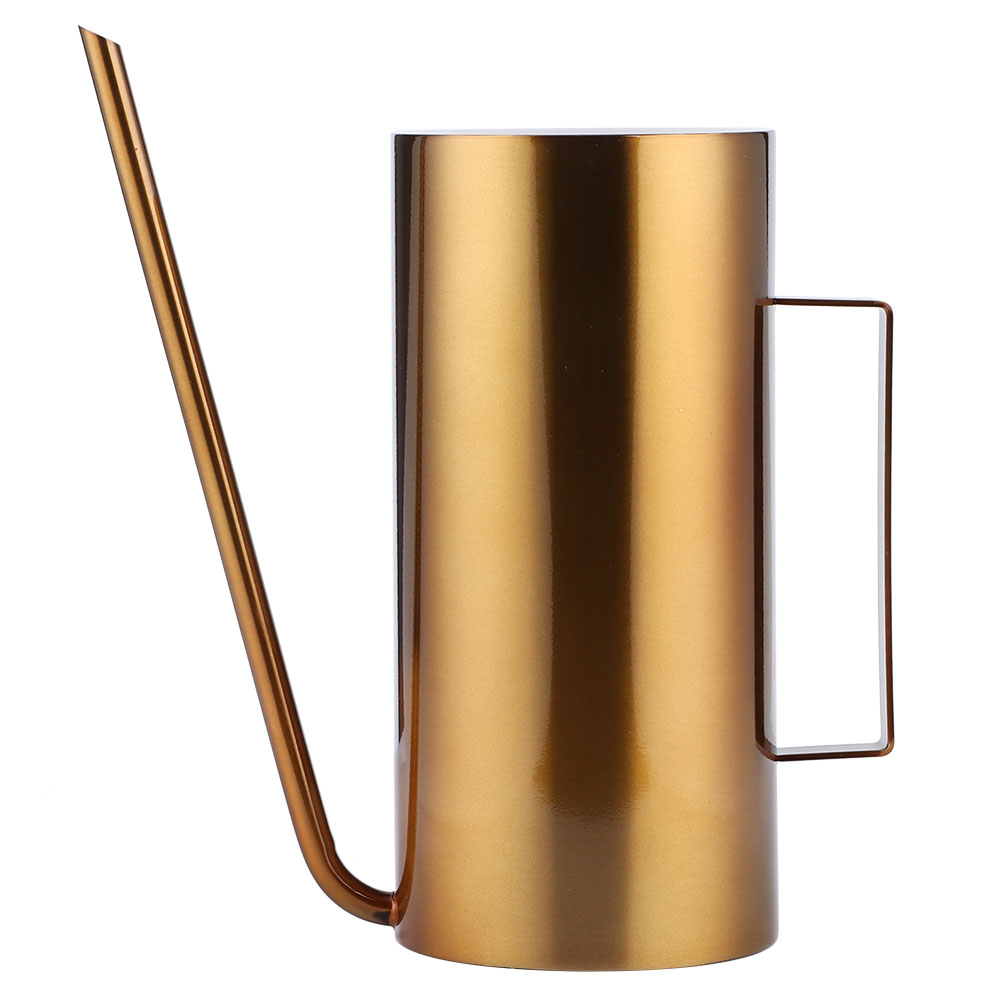 Gartengießkanne Aus Edelstahl Mit Langem Ausguss, Goldfarben, 1,5 L