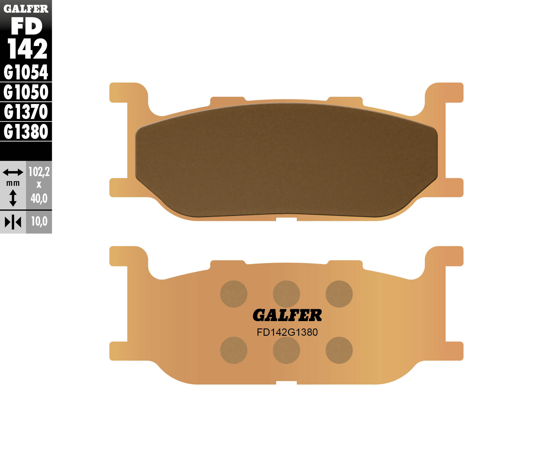 Galfer Bremsbeläge Kh179 Sintermetall (gold)