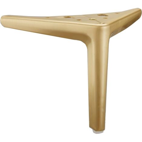 Ersatz-dreiecksbeine Aus Metall Für Möbel, Schränke, Schminktische, Sofas, Stühle, Bänke, 2er-pack (gebürstetes Gold, 10 Cm)