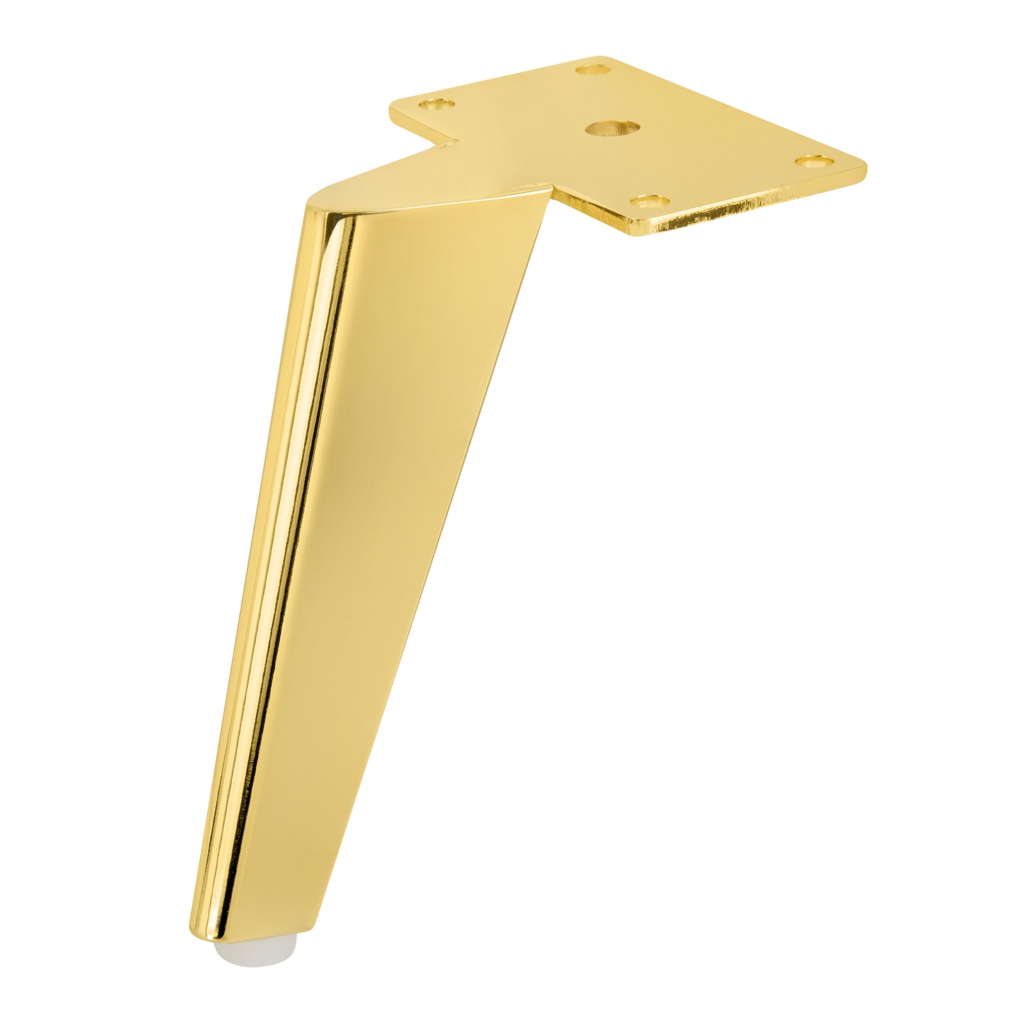 Möbelfuß Sl014 Gold, Schräger Möbelfuß Sl014 H130 Gold, Robust, Für Schlafsofas Geeignet, Für Den Unterschrank.