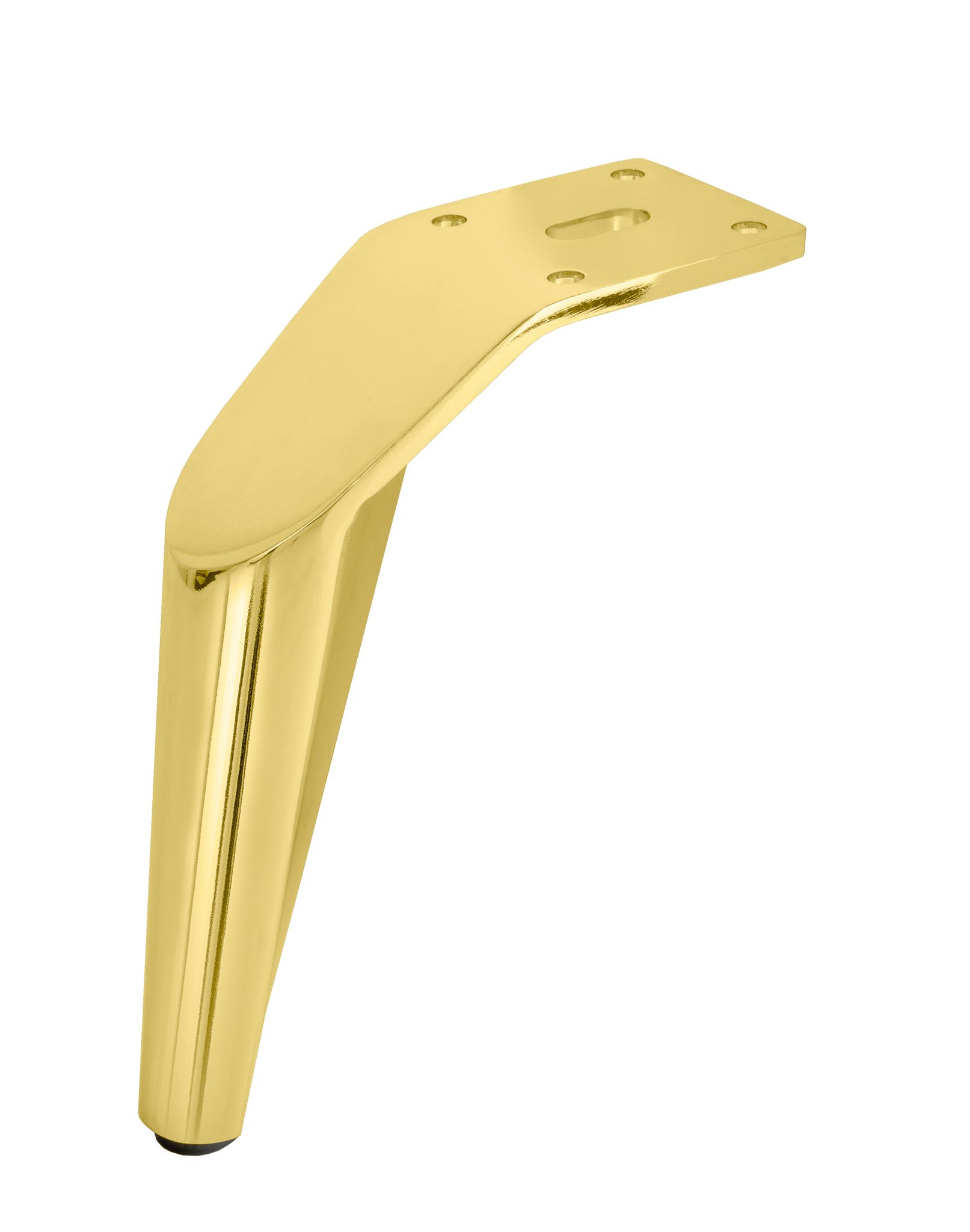 Möbelfuß Sl018 Gold, Schräger Möbelfuß Sl018 H170 Gold, Robust, Für Schlafsofas Geeignet, Für Den Unterschrank.