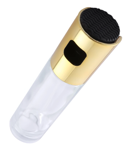 Olivenöl-sprühflasche Aus Glas Mit Goldenem Verschluss