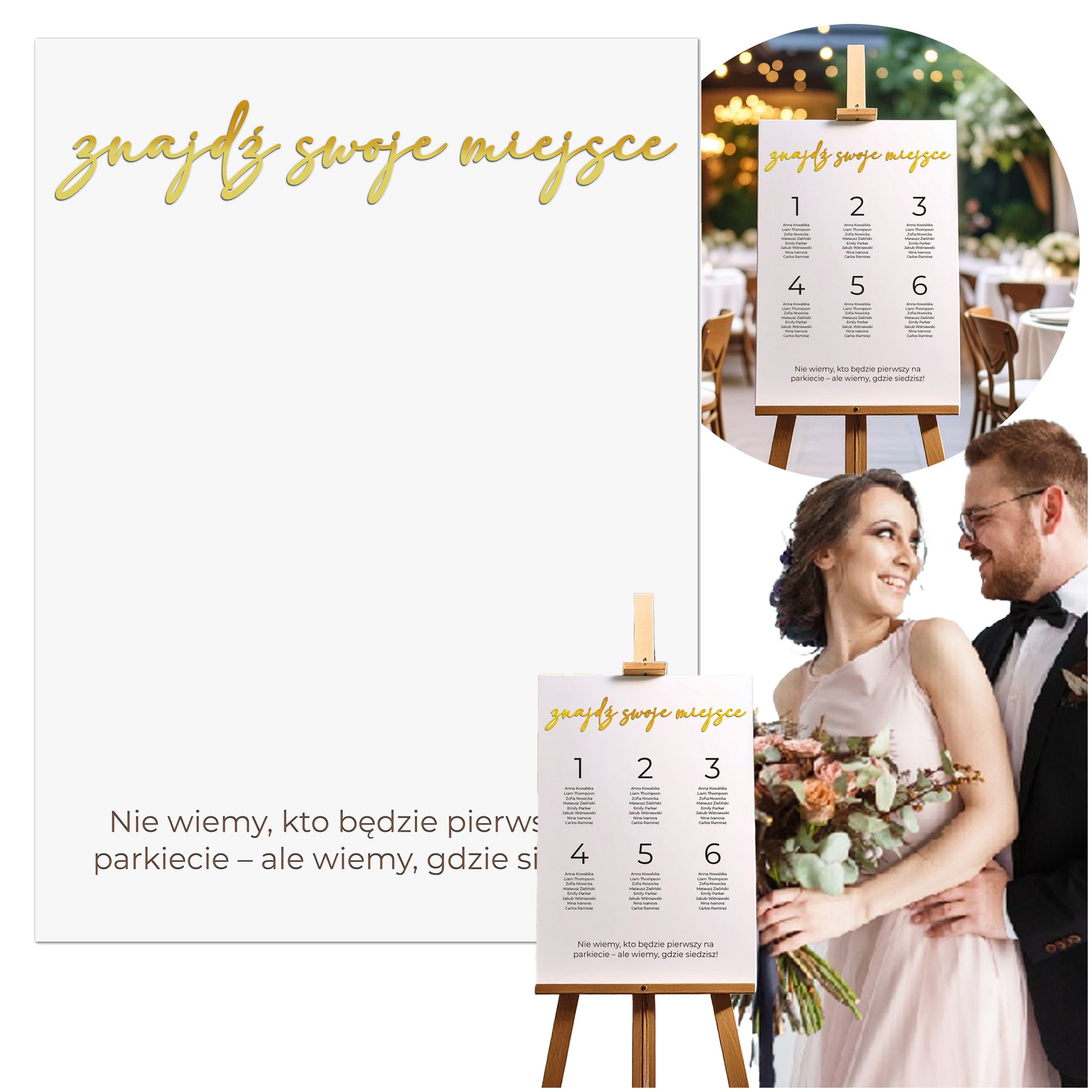 Tischplan Für Hochzeitsfeiern. Sitzordnung Für Die Gäste. Goldene Plexiglas-beschriftung.